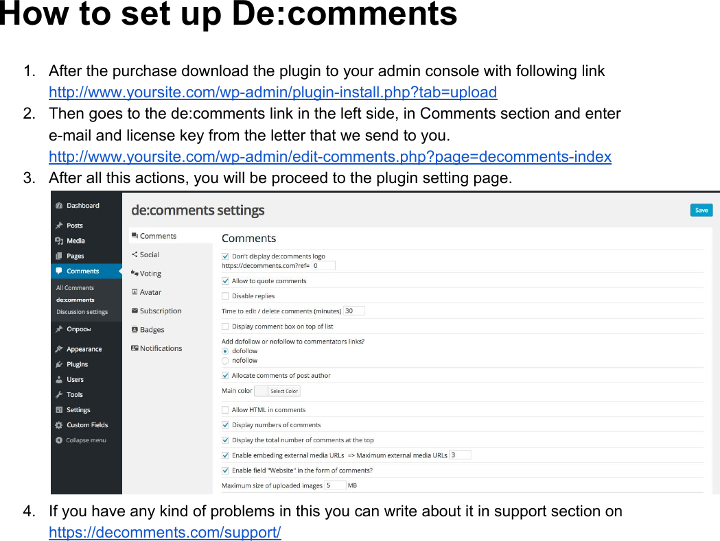 Page 1 of 3 - Decomments User Manual
