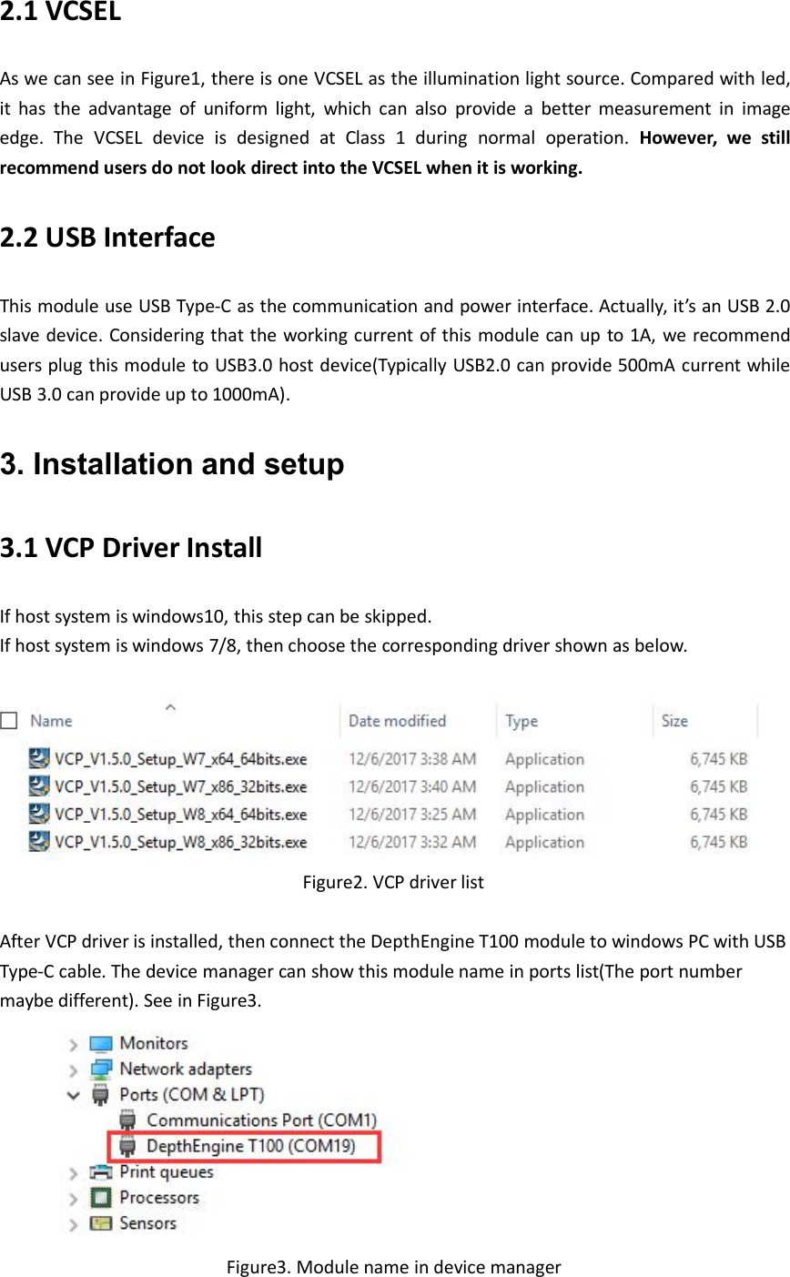 Page 2 of 8 - Depth Engine T100 User Manual-v1.1