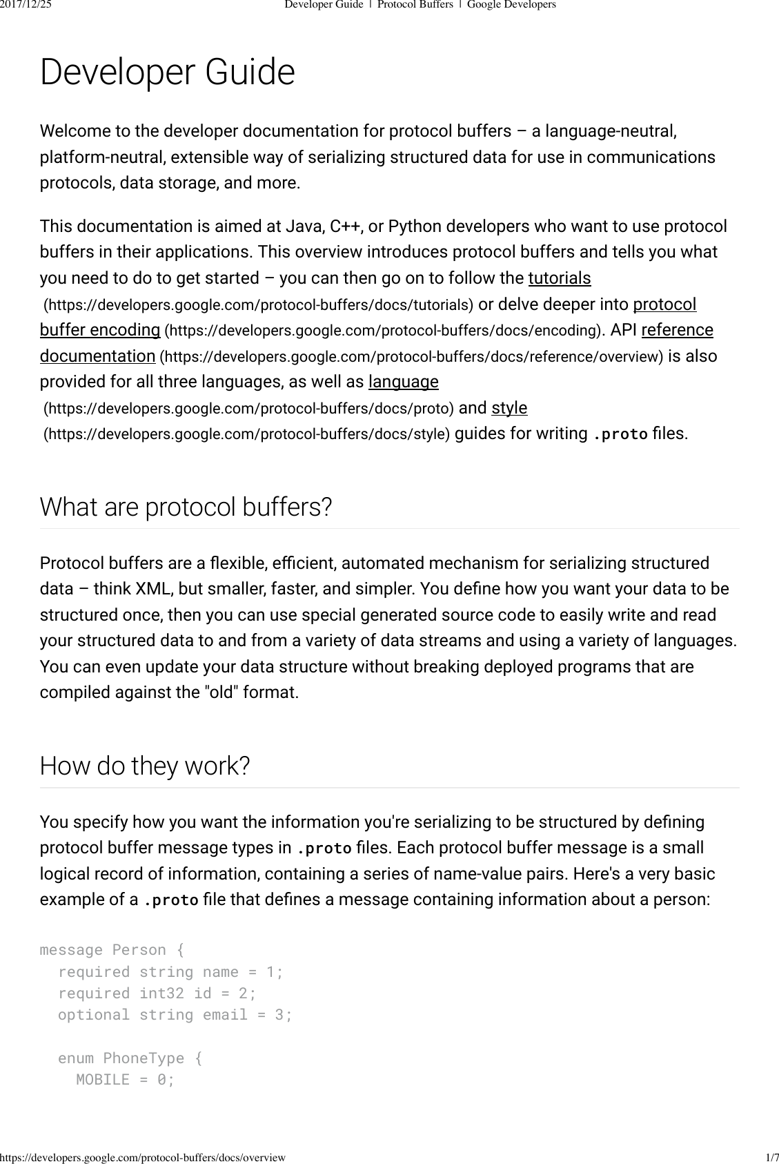 Page 1 of 7 - Developer Guide