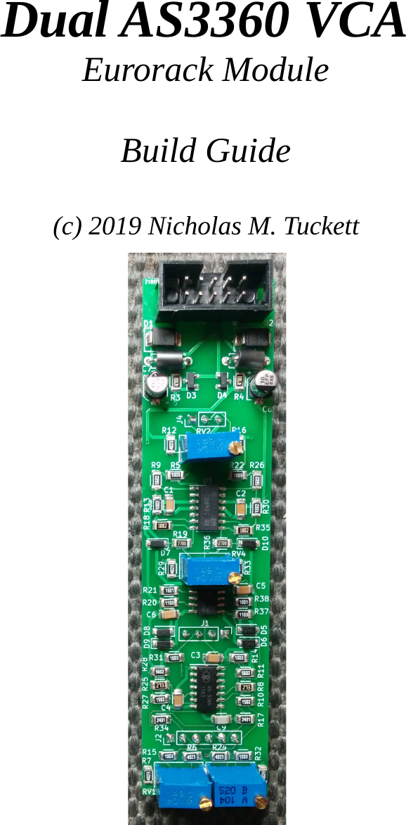 Page 1 of 11 - Dual3360VCABuild Guide