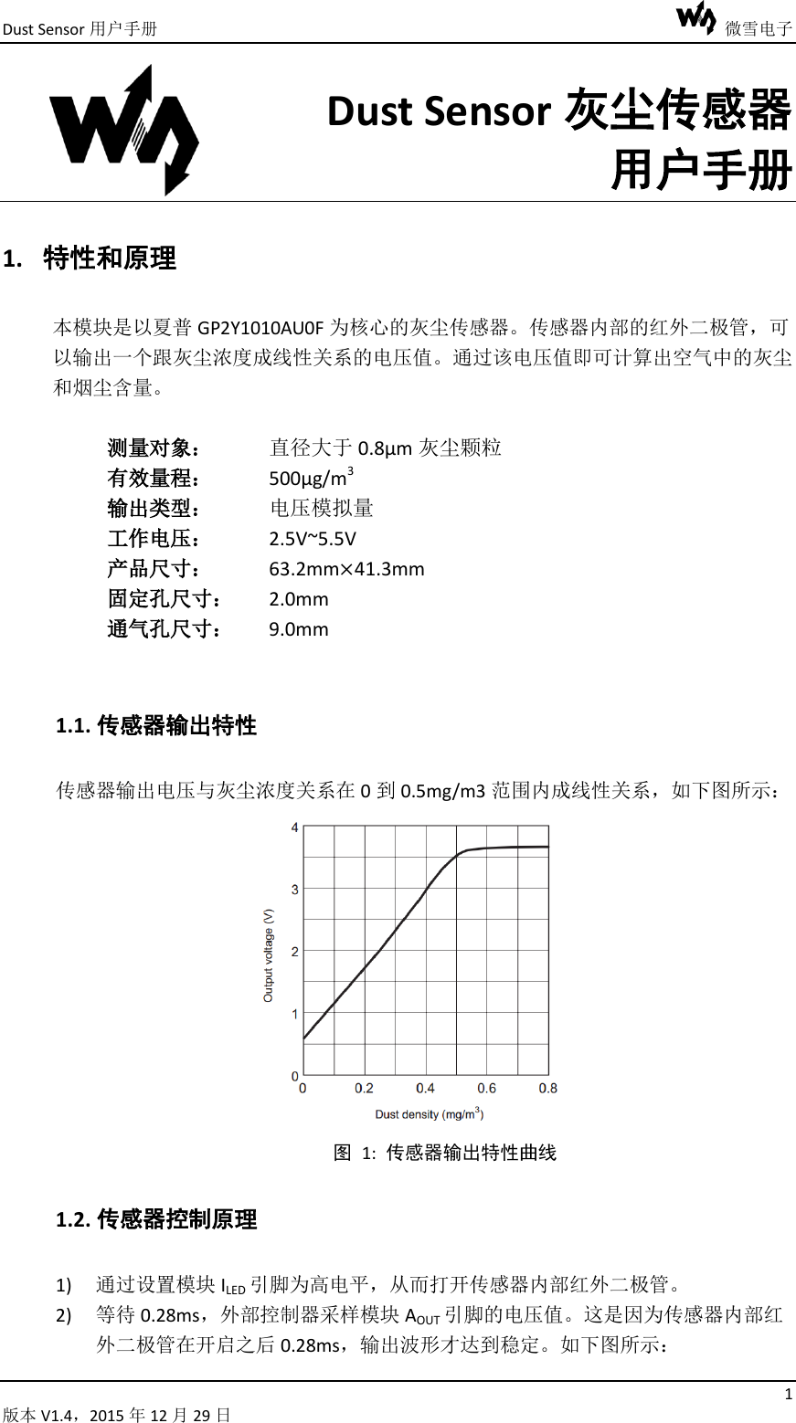 Page 1 of 5 - Dust-Sensor-User-Manual