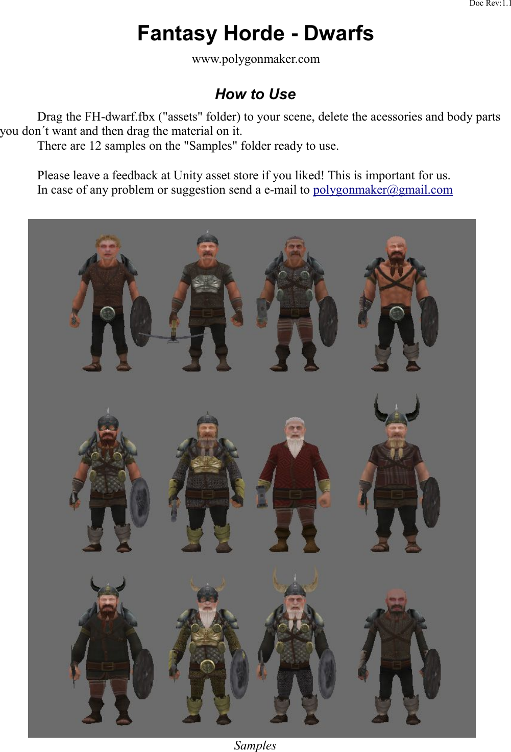 Page 1 of 5 - Dwarfs Instructions