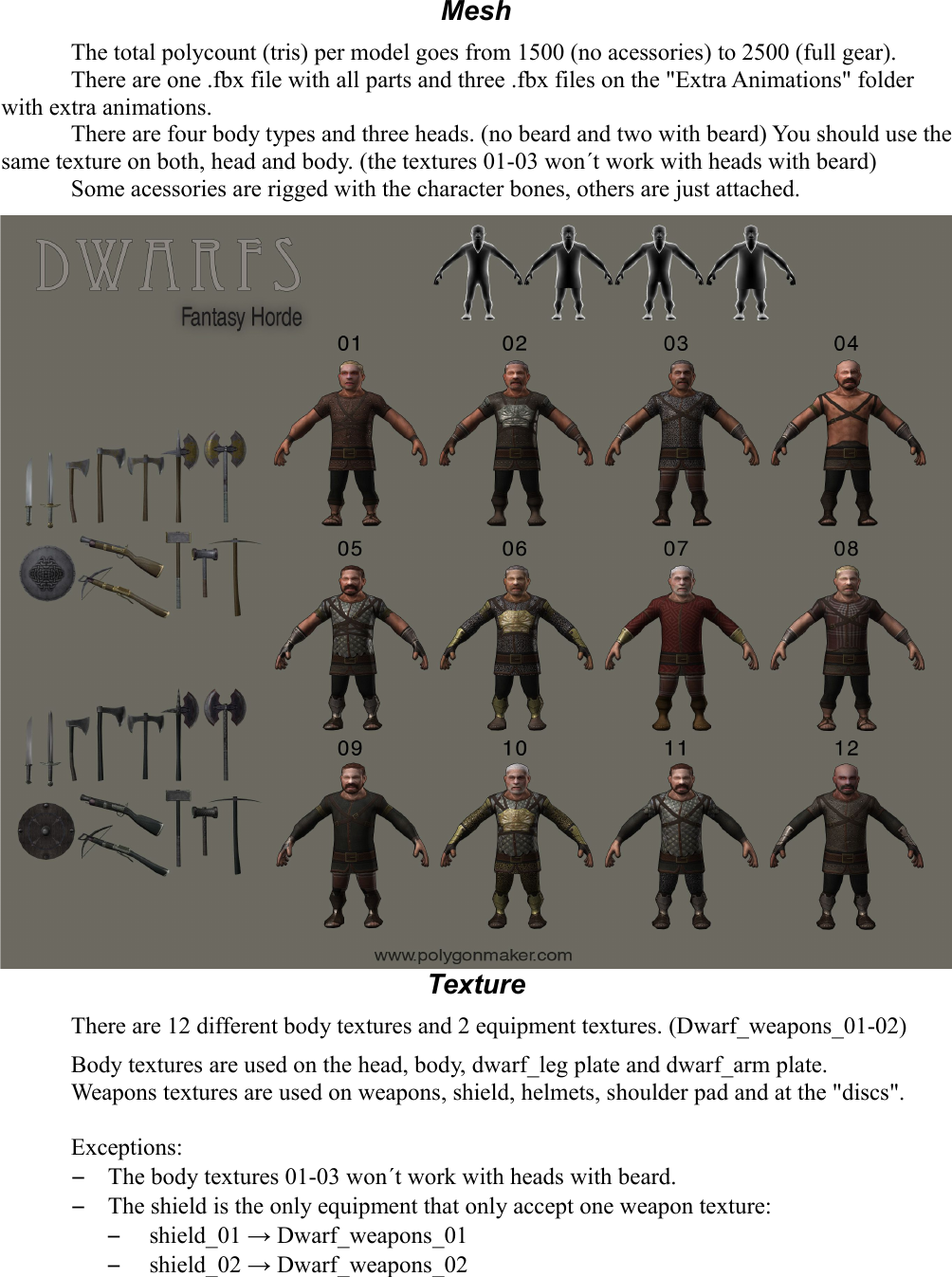 Page 2 of 5 - Dwarfs Instructions