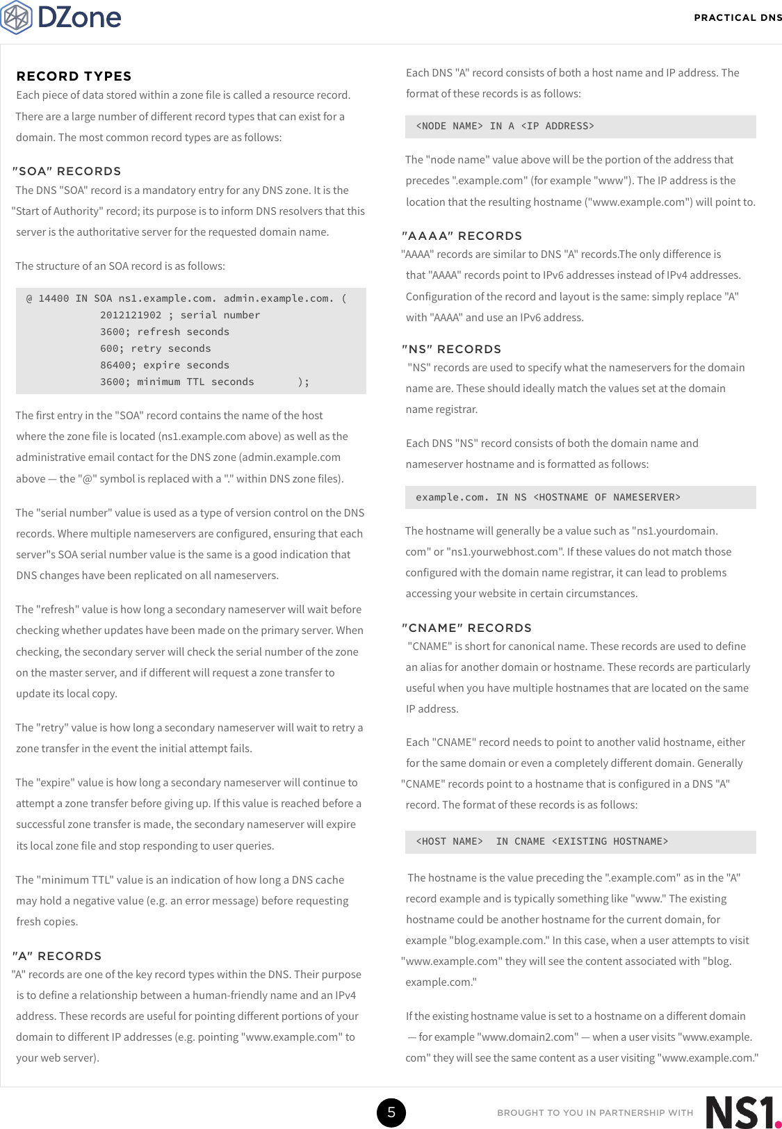 Page 5 of 9 - Dzone-Refcard-Practical-DNS-Guide