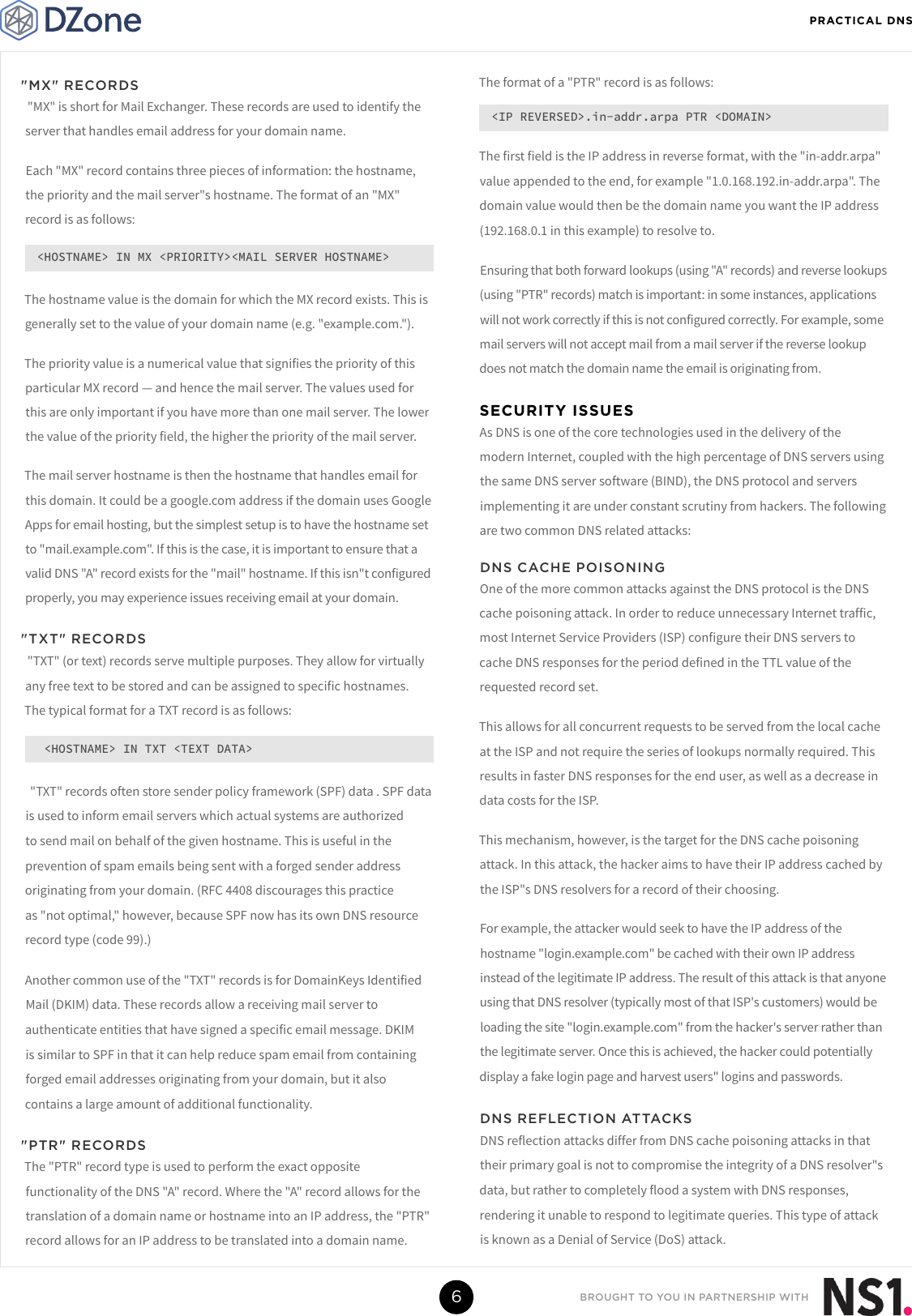 Page 6 of 9 - Dzone-Refcard-Practical-DNS-Guide
