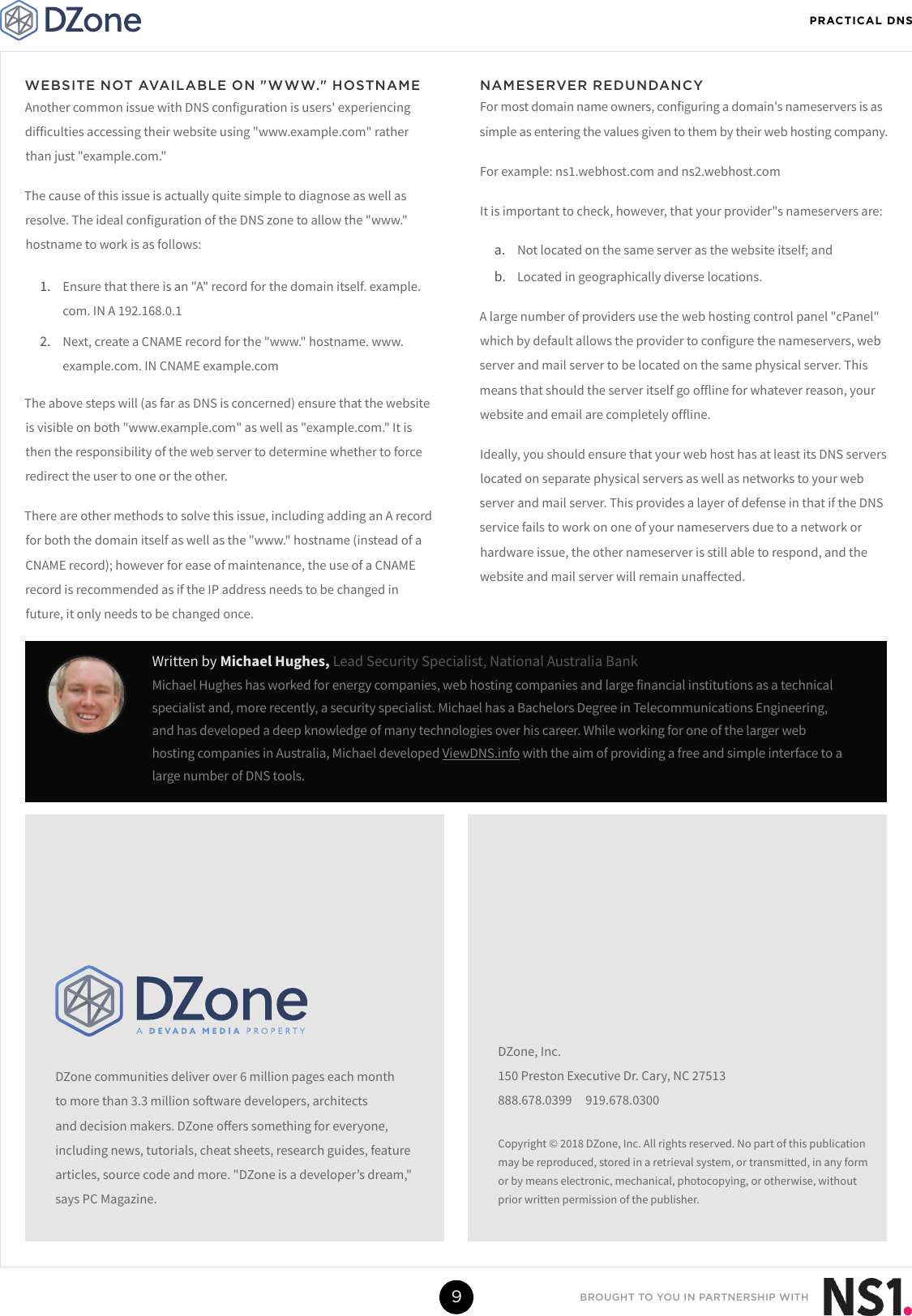 Page 9 of 9 - Dzone-Refcard-Practical-DNS-Guide