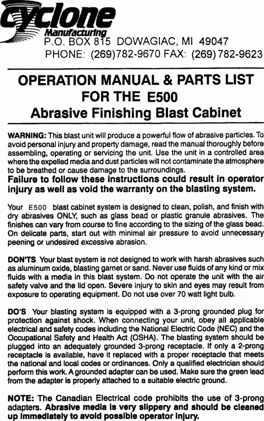 Page 1 of 4 - E500_manual E500 Manual