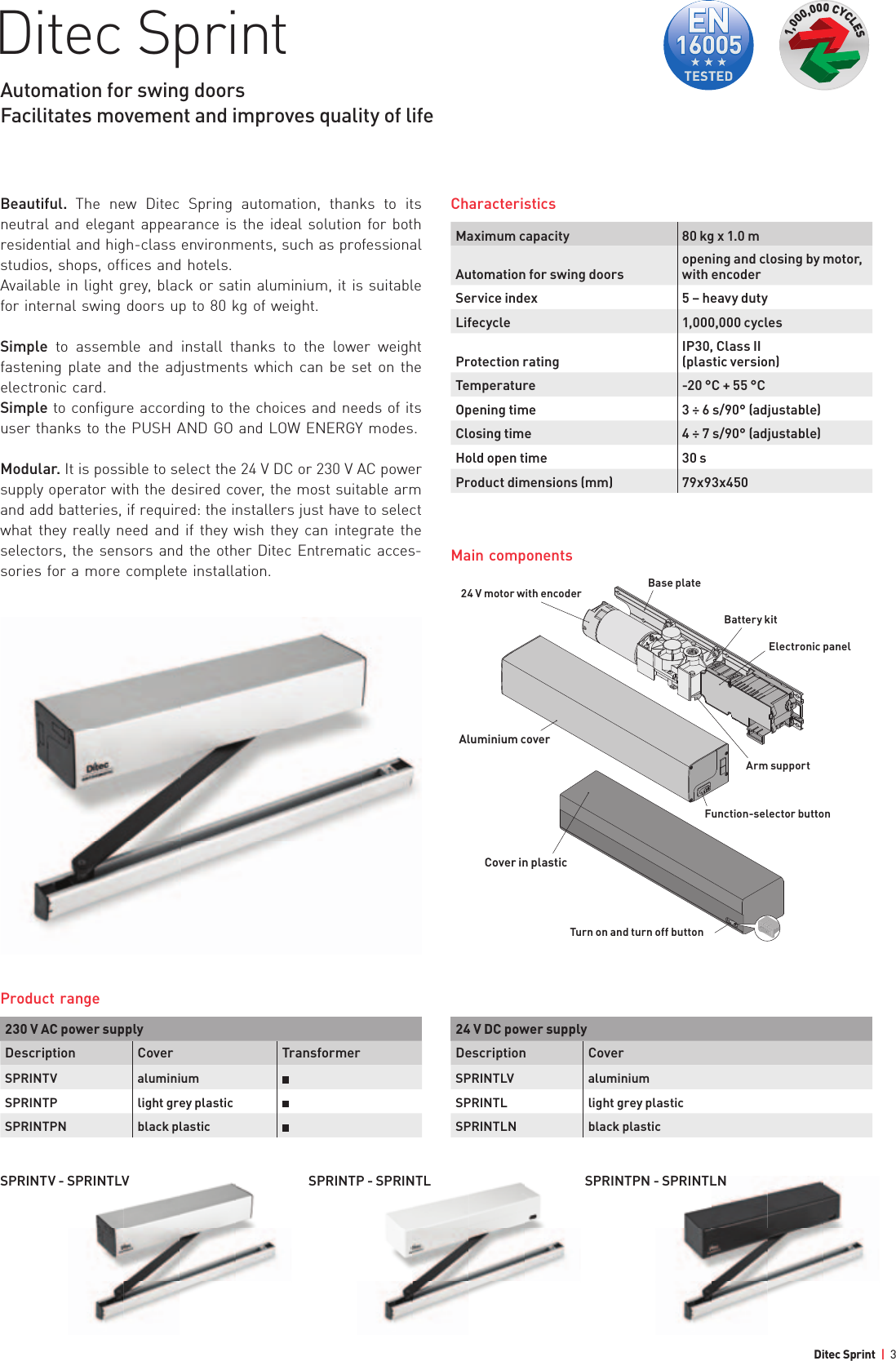 Page 3 of 4 - 147965_DitecSprint_P202B EA - DITEC SPRINT Brochure_EN Brochure EN