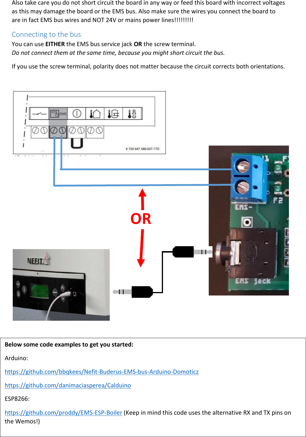 Page 4 of 4 - EMS Bus Interface Board Manual V0.9