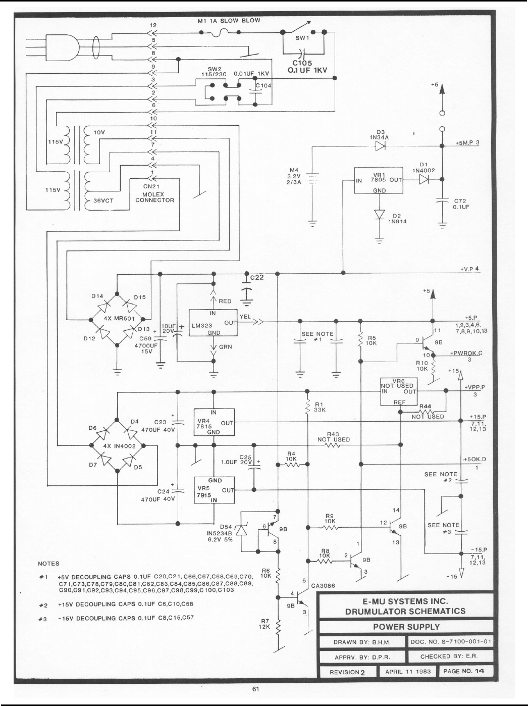 Emualtor Emu Drumulator Service Manual