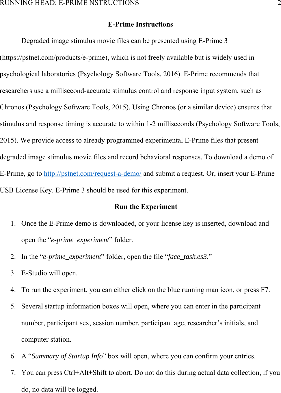 Page 2 of 7 - E-Prime Instructions