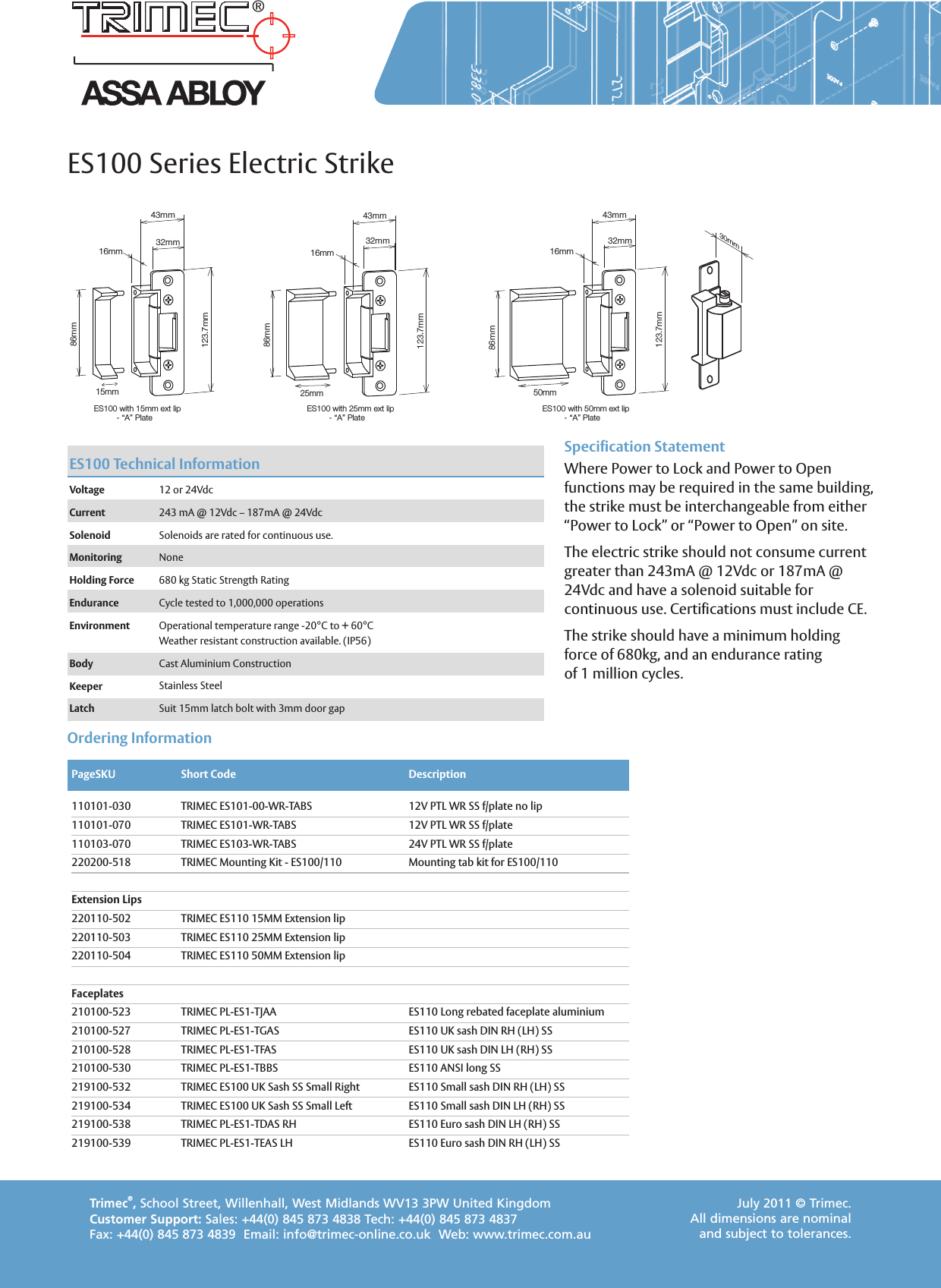 Page 2 of 2 - ES100_Data_Sheet_ ES100_Data_Sheet ES100 Data Sheet