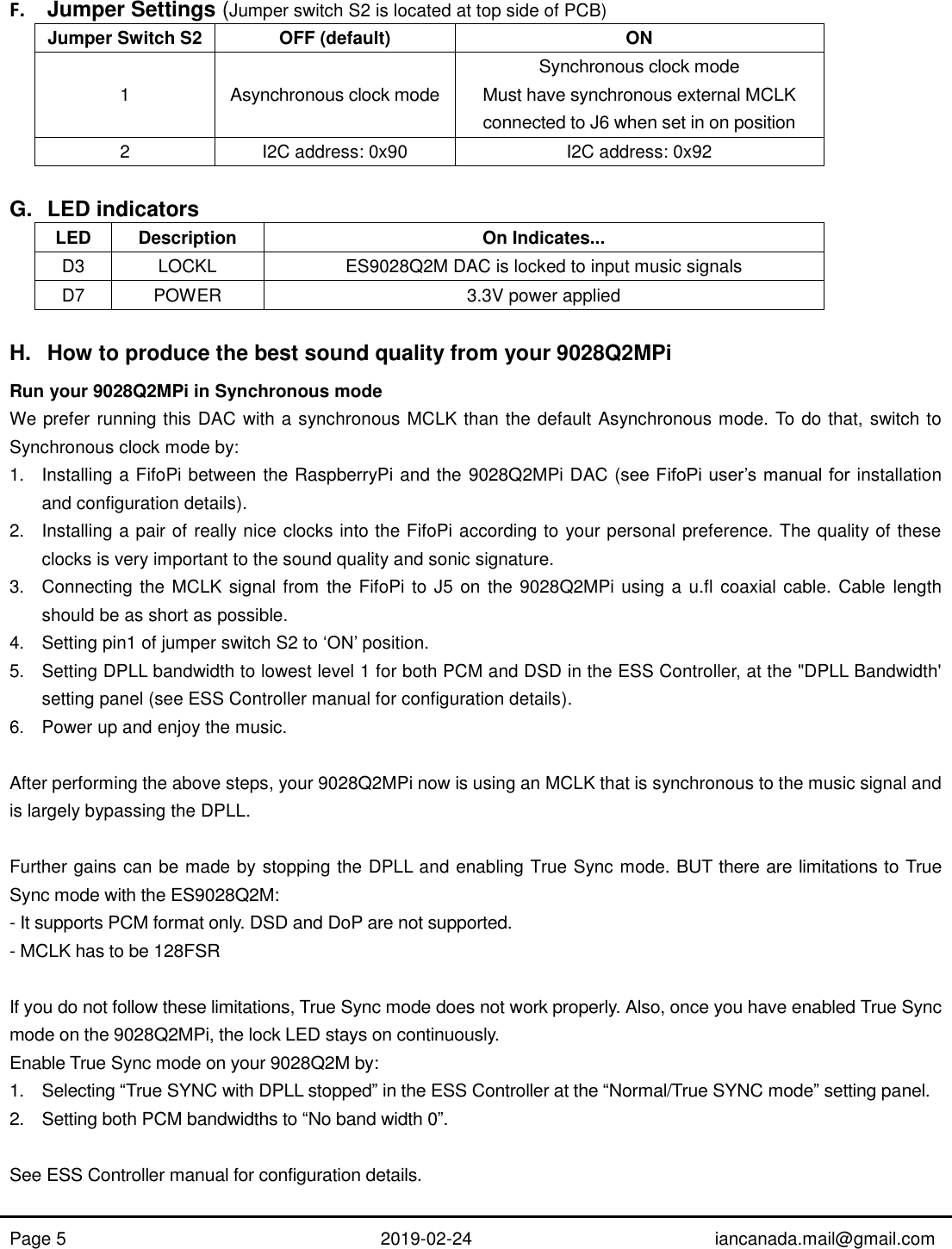 Page 5 of 10 - ES9028Q2MPi Manual Rev1