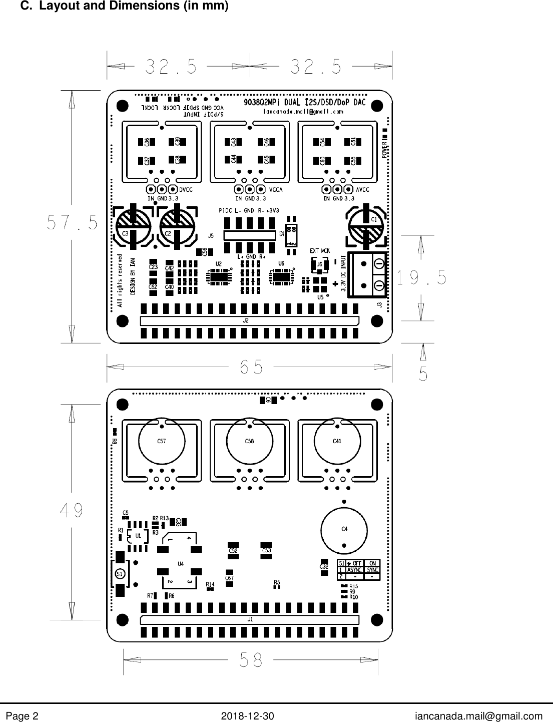 Page 2 of 10 - ES9038Q2MPi Dual Mono Manual Rev1