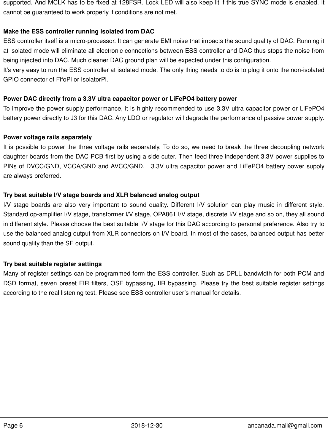 Page 6 of 10 - ES9038Q2Mpi Dual Mono Manual