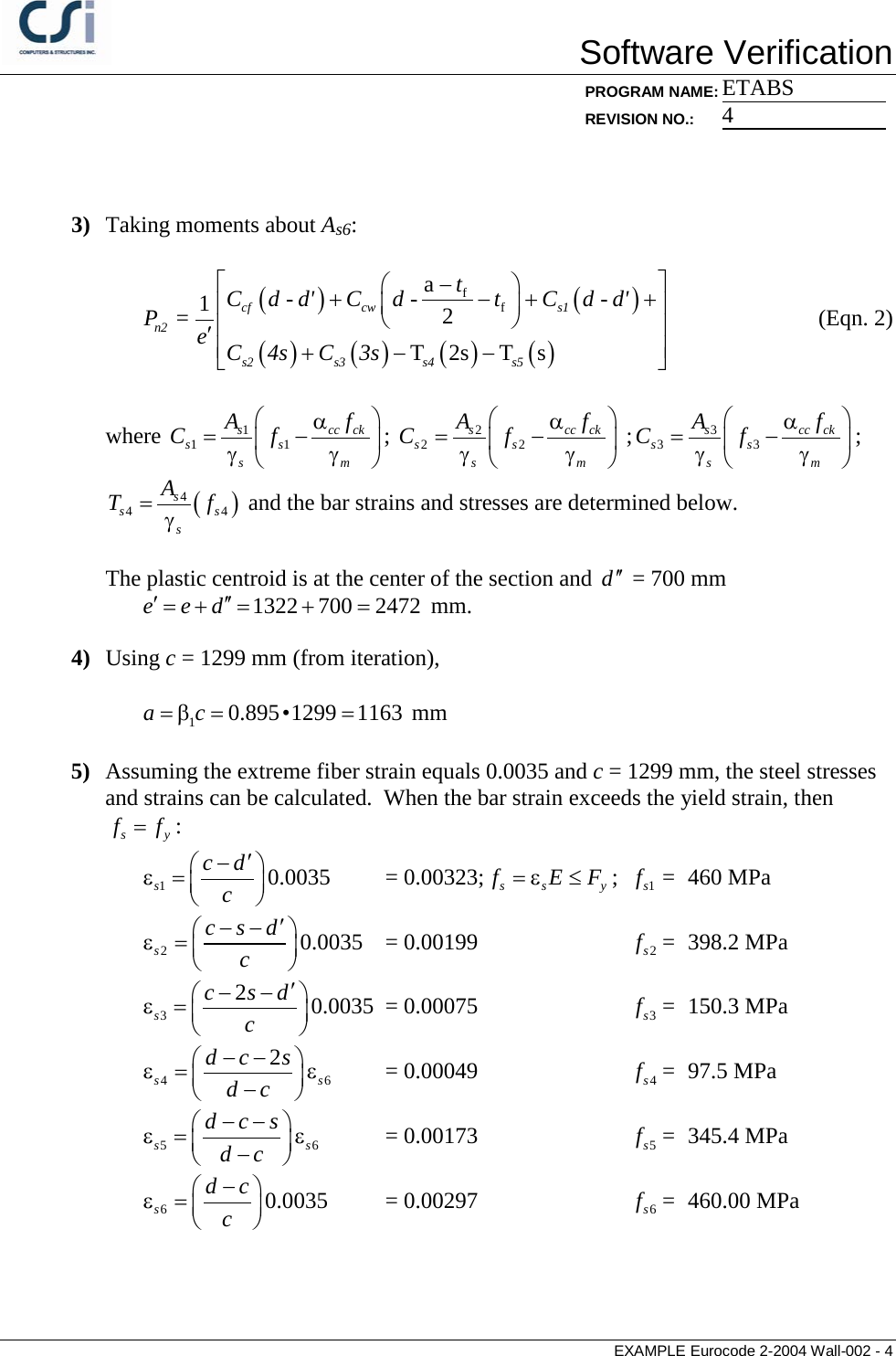 Page 4 of 5 - Contents Eurocode 2-2004 WALL-002