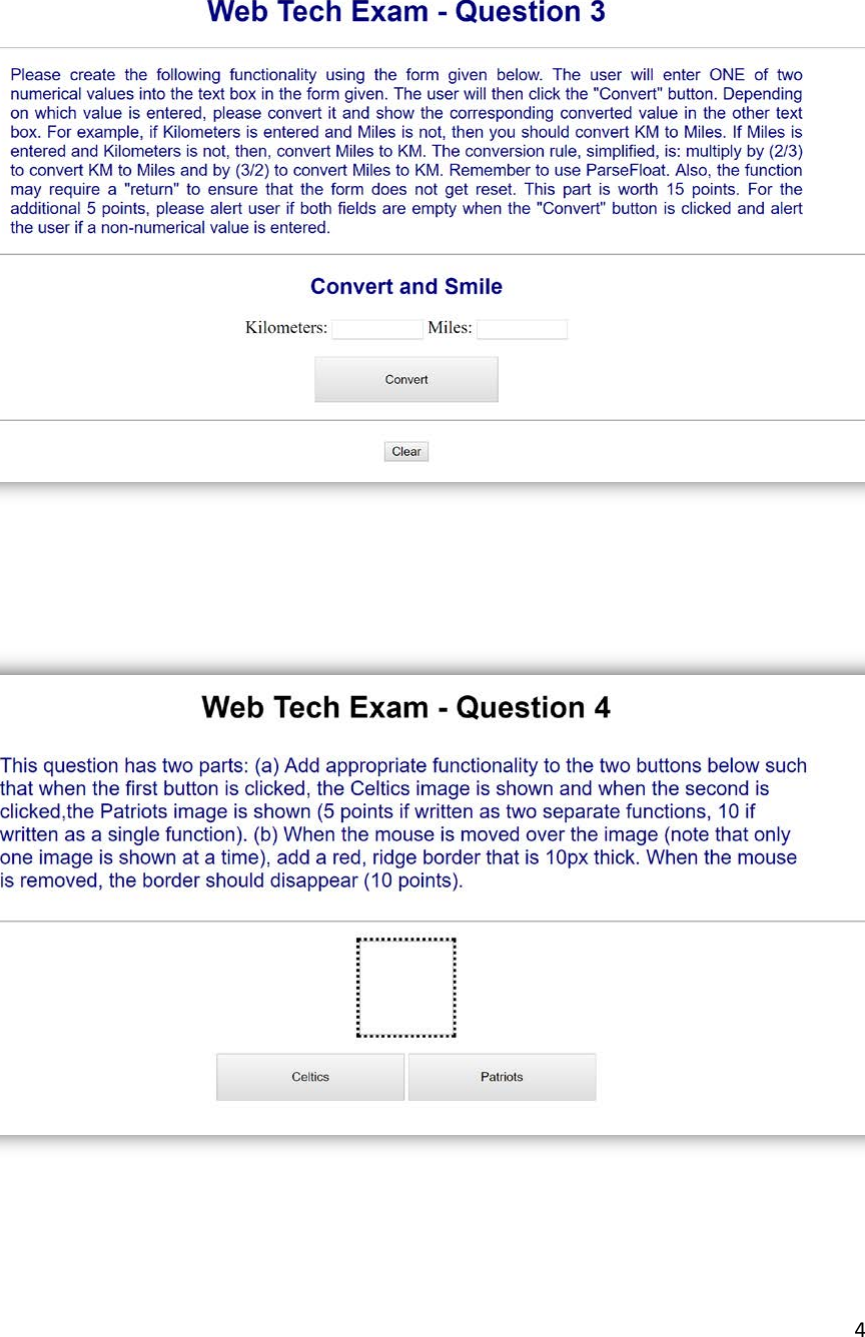 Page 4 of 5 - Exam Instructions