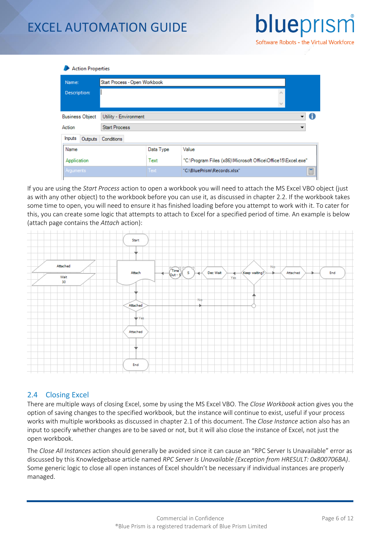 Page 6 of 12 - Blue Prism Excel Automation Guide