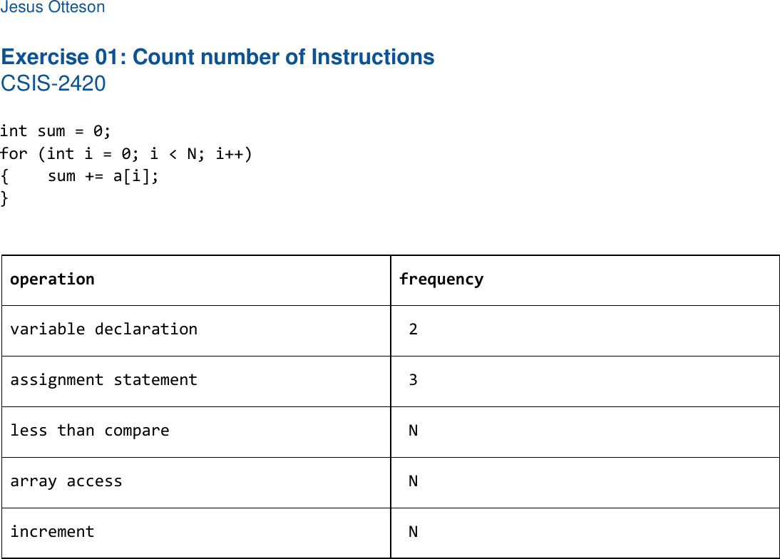 Page 1 of 1 - Exercise 01 Count Instructions