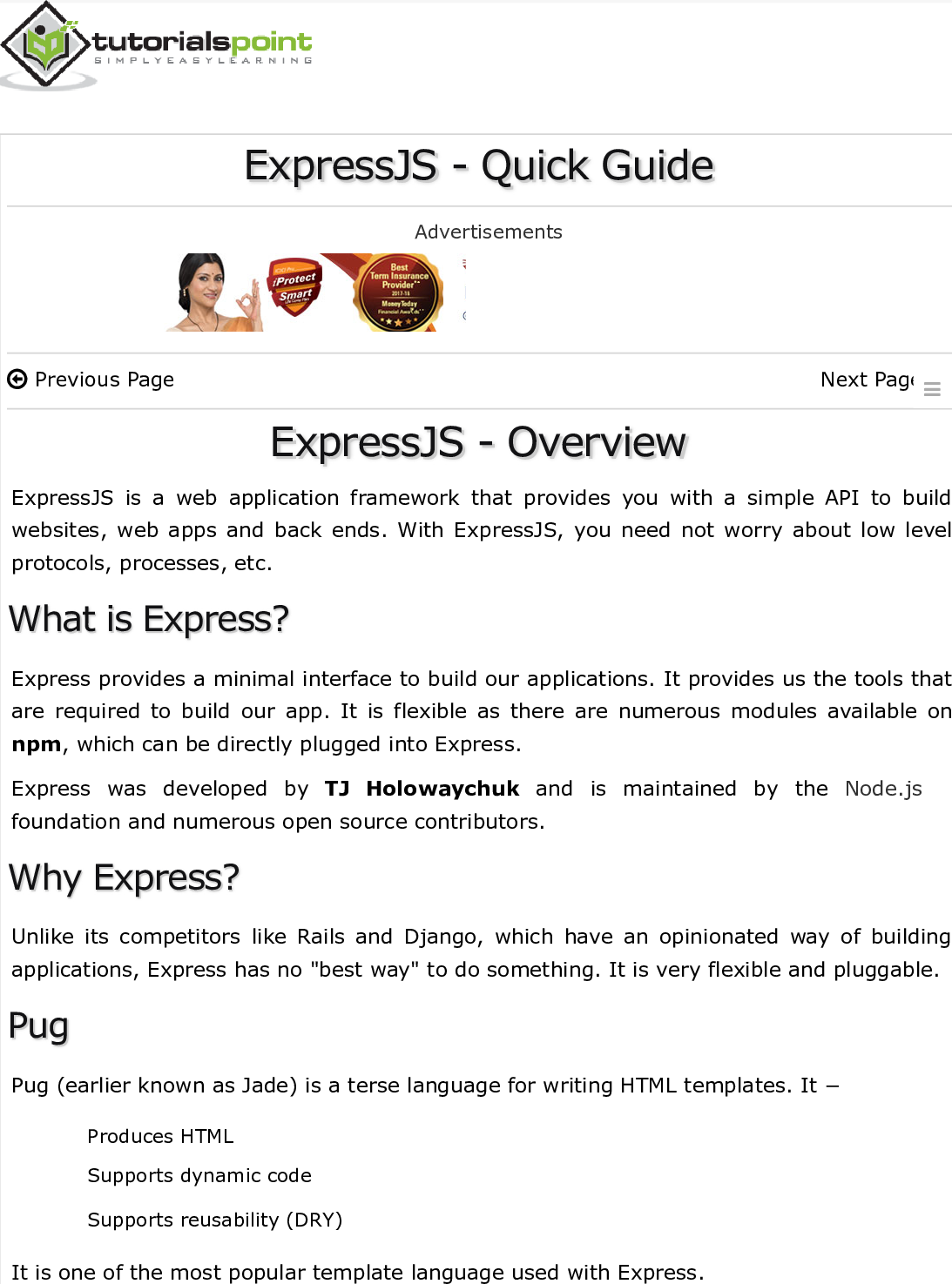 Express JS Quick Guide