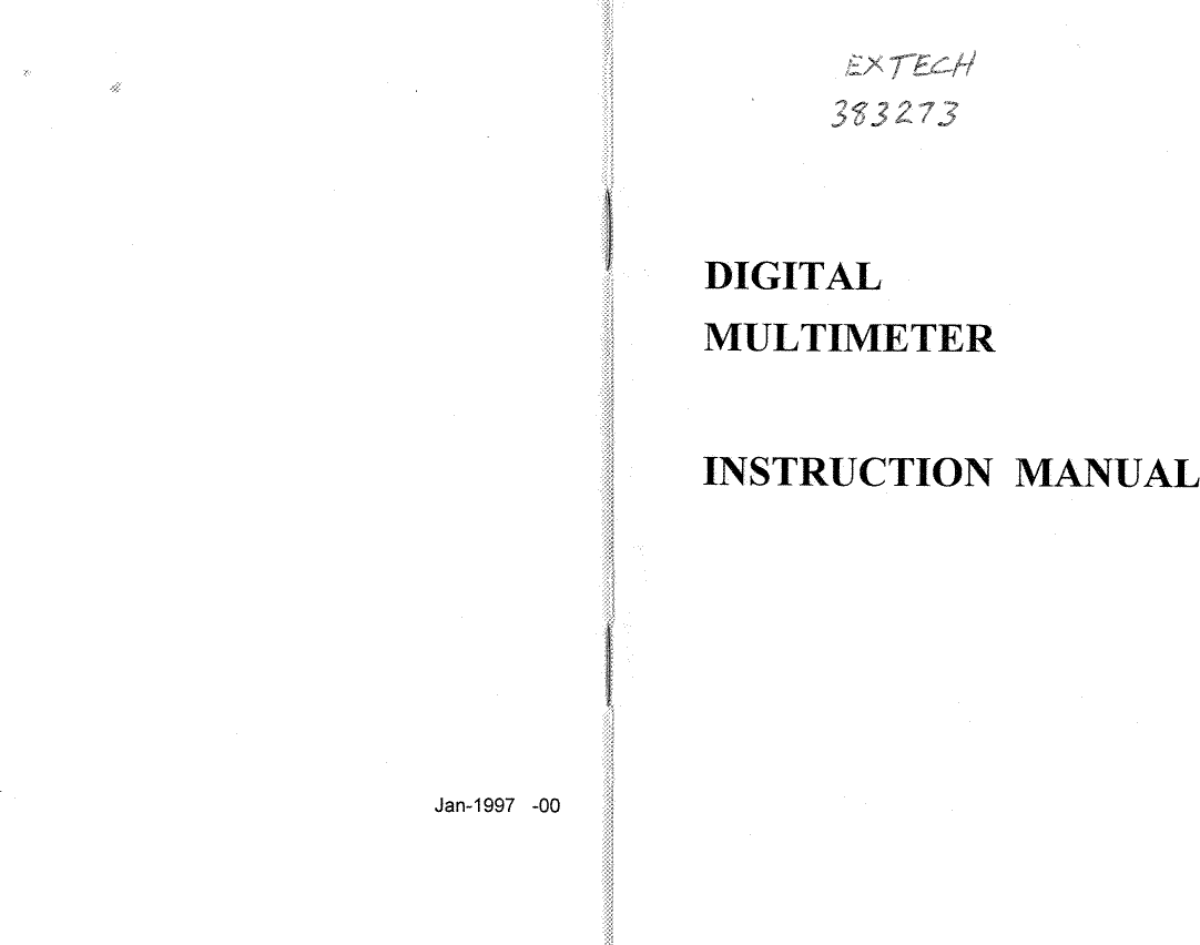 Page 1 of 12 - Extech 383273 DMM Instruction Manual