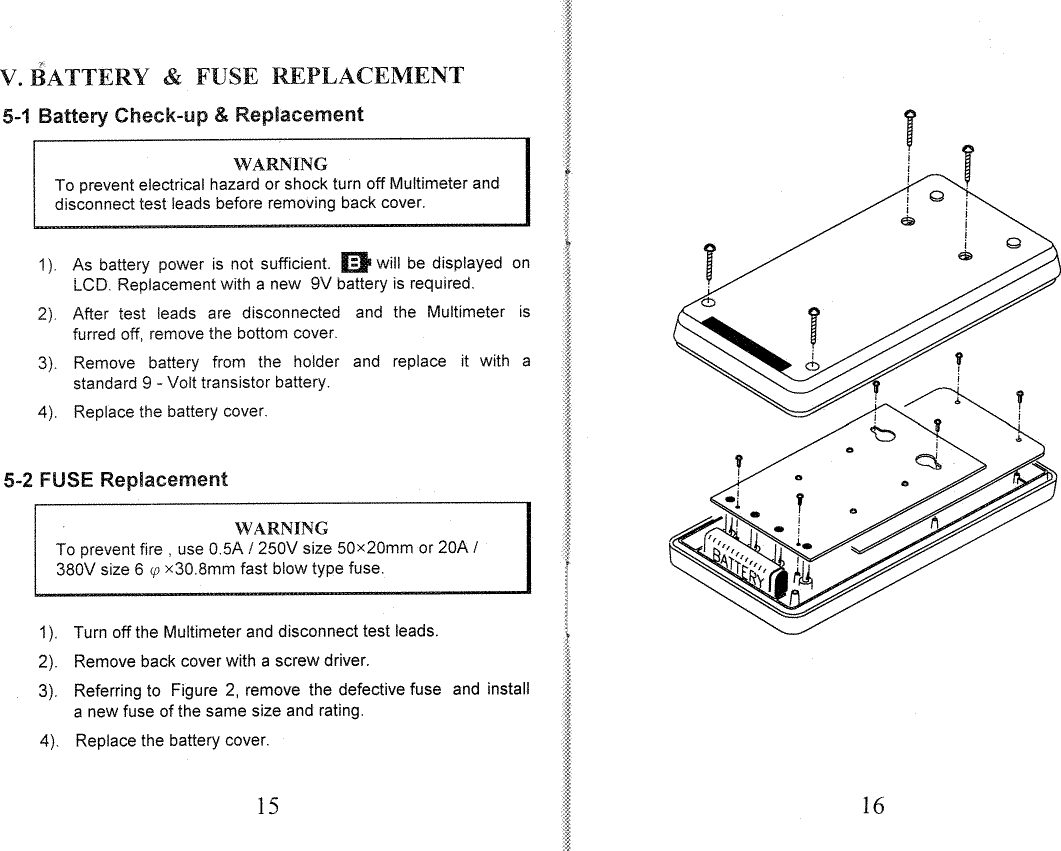 Page 10 of 12 - Extech 383273 DMM Instruction Manual