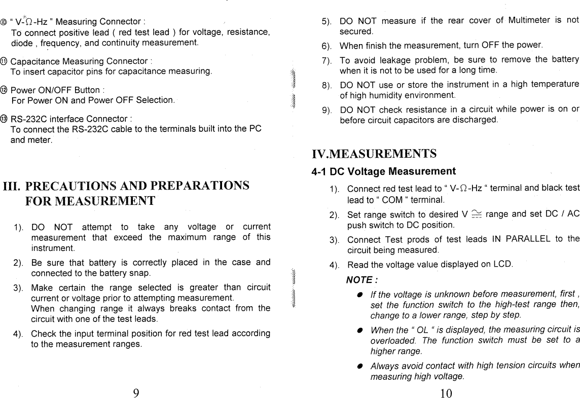 Page 7 of 12 - Extech 383273 DMM Instruction Manual