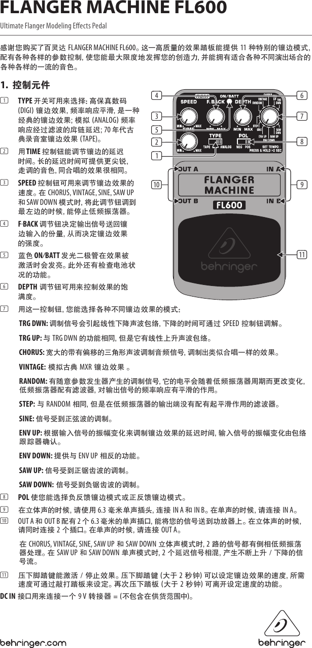 behringer flanger machine fl600