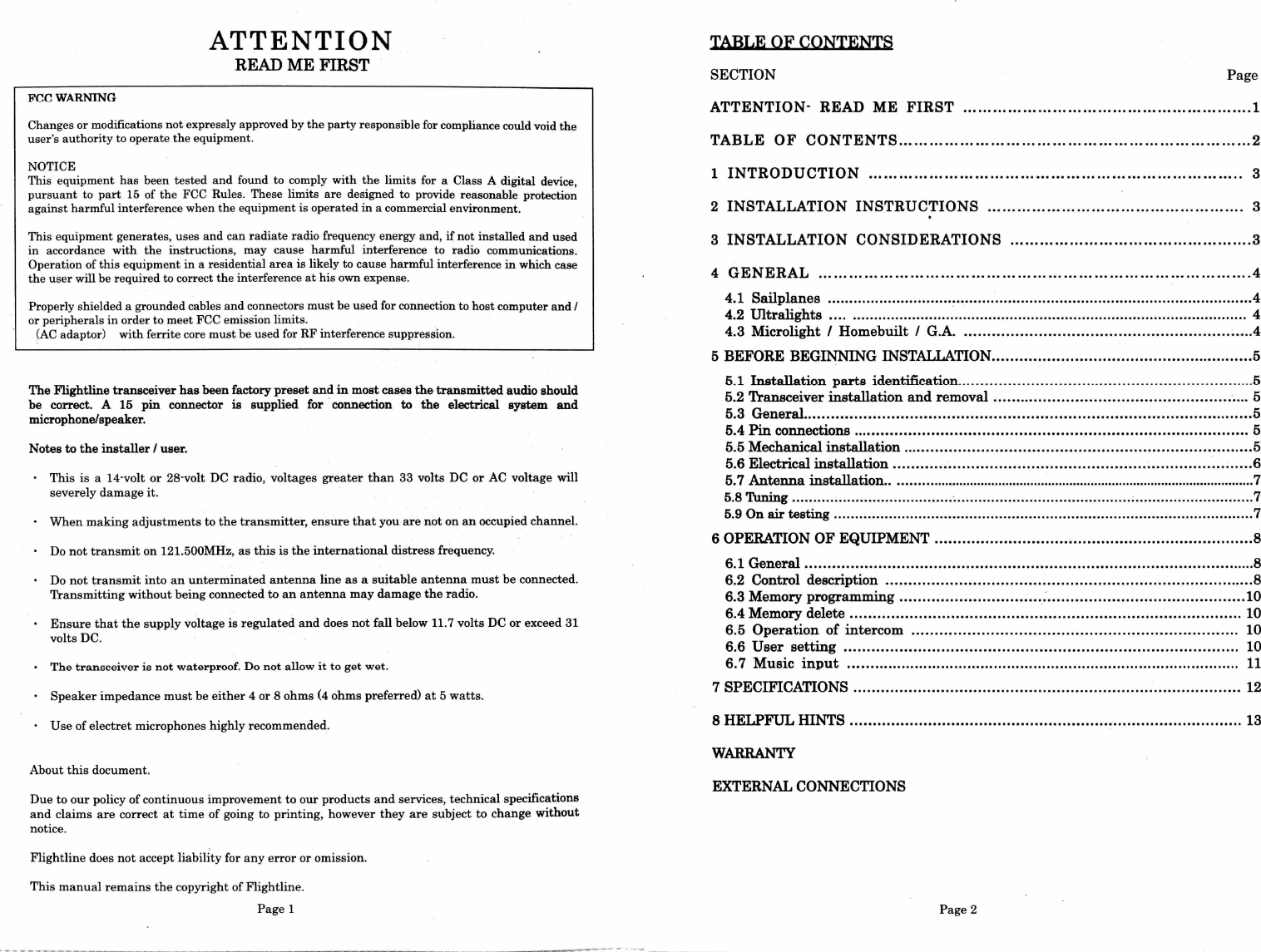 Page 2 of 9 - Full Page Fax Print FL-760 Manual