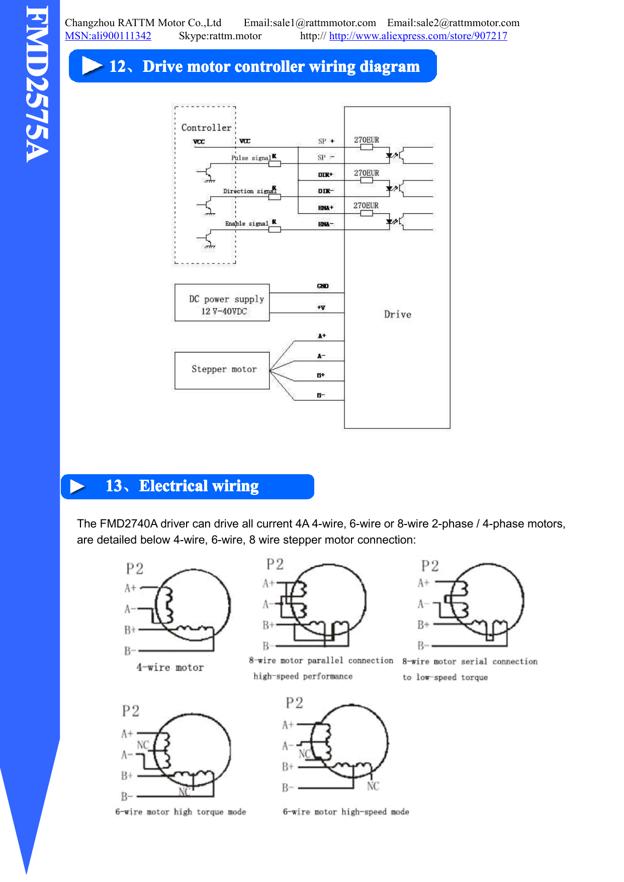 Page 6 of 7 - FMD2740A Stepper Motor Driver User Manual