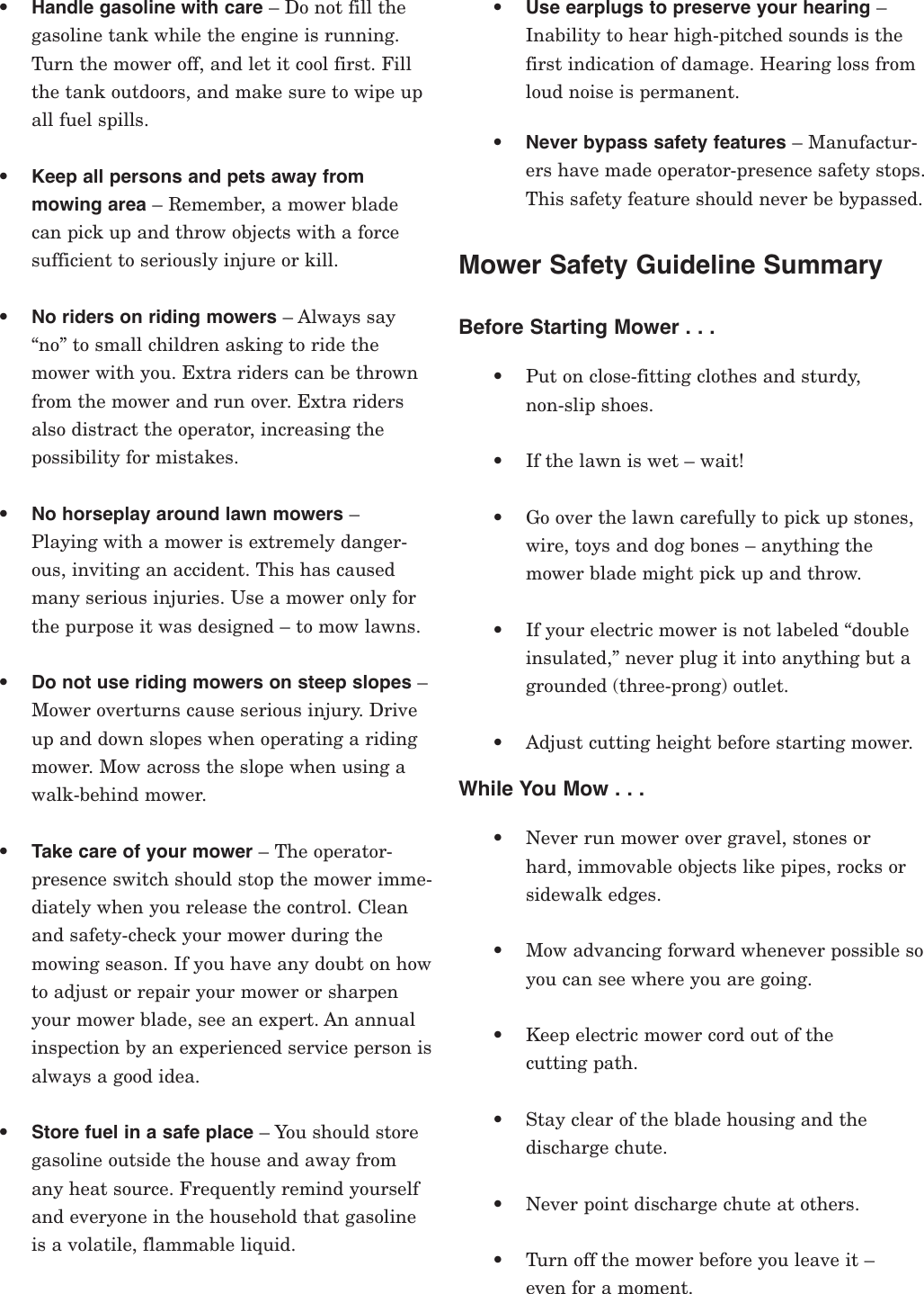 Page 3 of 4 - Lawn Mower Safety - FSA1005  !! FSA-1005
