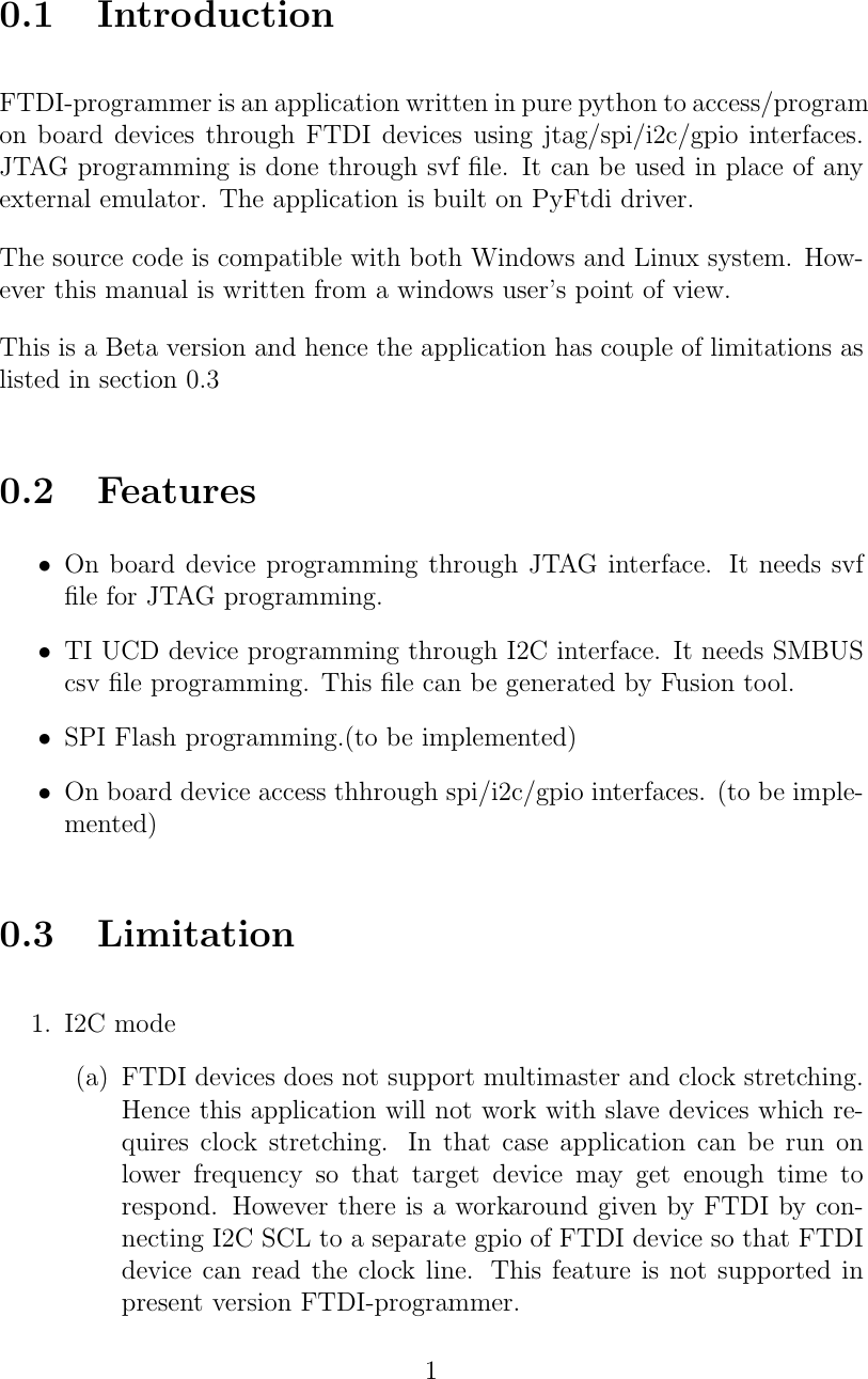 Page 2 of 4 - FTDIProgrammer User Manual