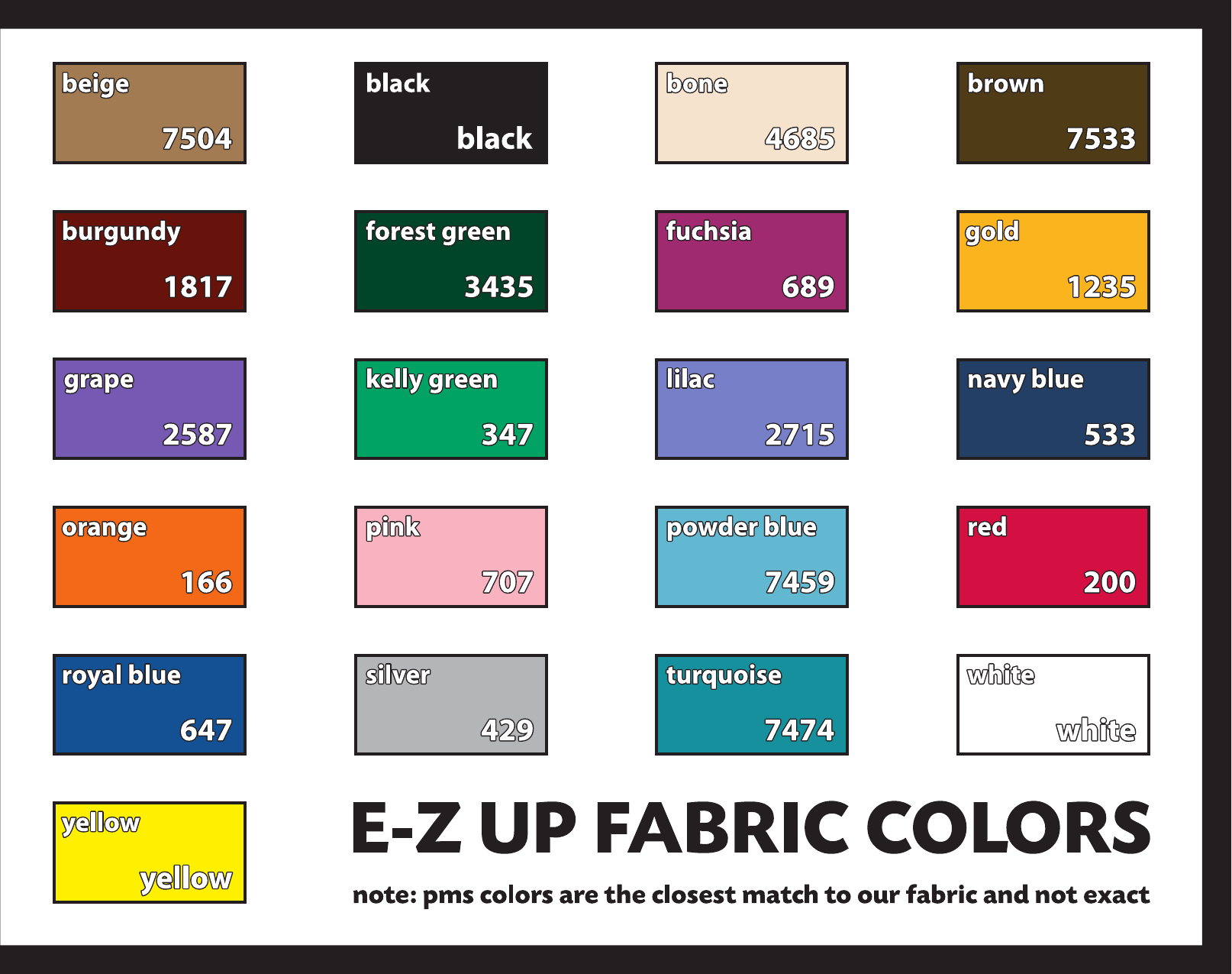 Page 1 of 1 - FabricSwatches Fabric-PMS Sheet