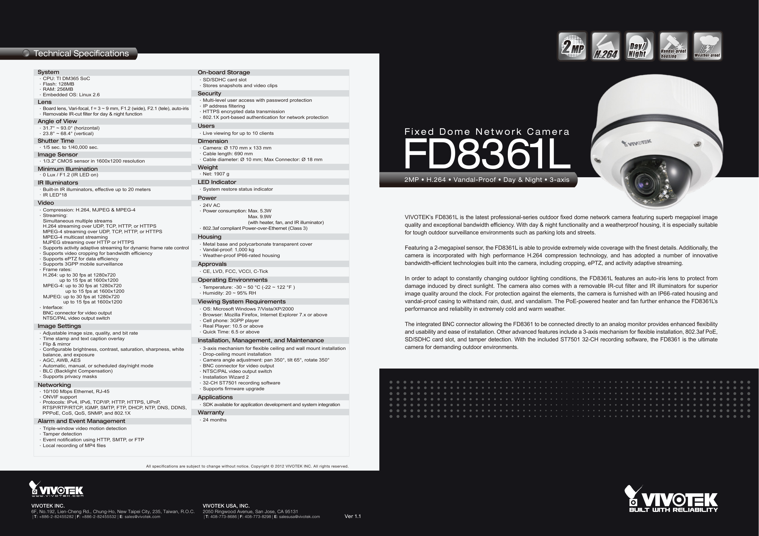 Page 1 of 2 - Datasheet_Eng_FD8361L_V1.1 Fd8361ldatasheet En20141119-2-l3icmu