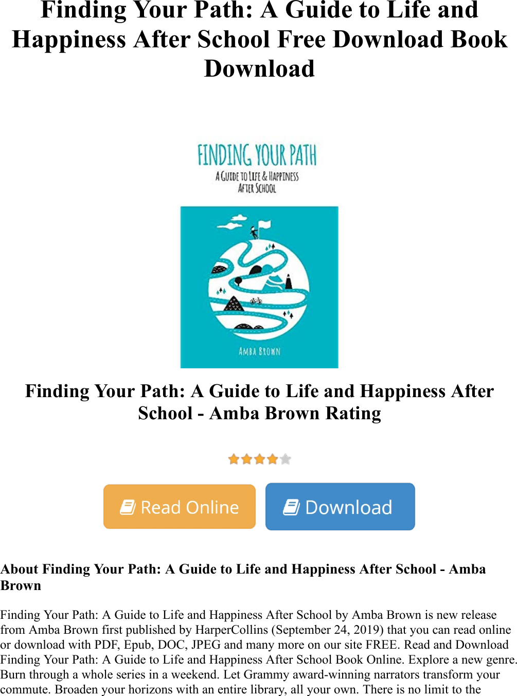 Page 1 of 2 - Finding Your Path: A Guide To Life And Happiness After School - Amba Brown  Book Finding-Your-Path-A-Guide-to-Life-and-Happiness-After-School