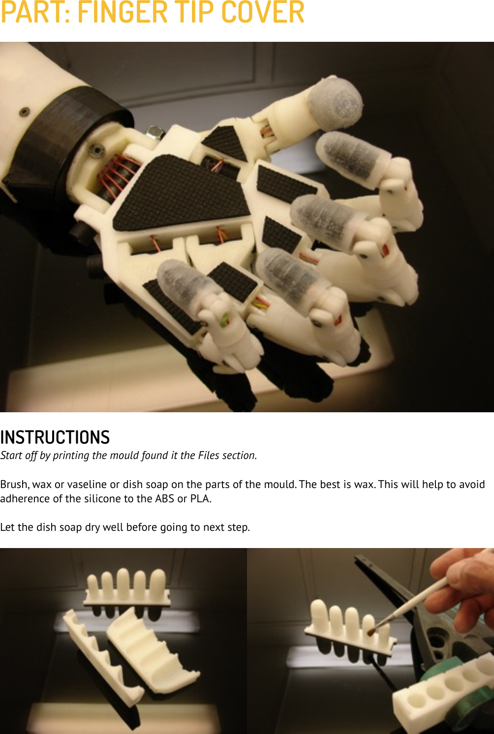 Page 1 of 5 - Finger Tip Cover Instructions