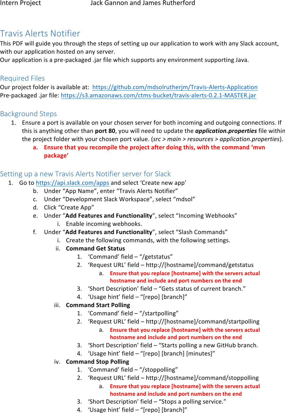 Page 1 of 2 - First Time Setup Instructions