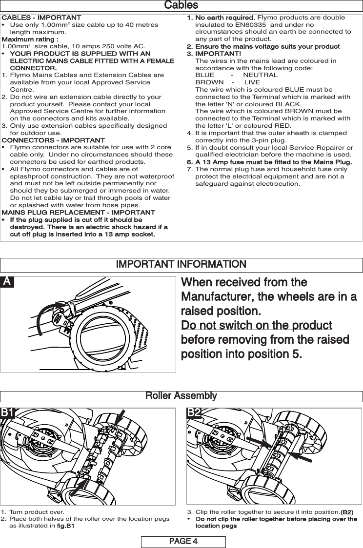 Page 5 of 12 - OM, Flymo, Multimo 340XC, 360, 360XC, 420, 420XC, 966957601, 966959299, 966959101, 966953899, 96  !! Flymo-12