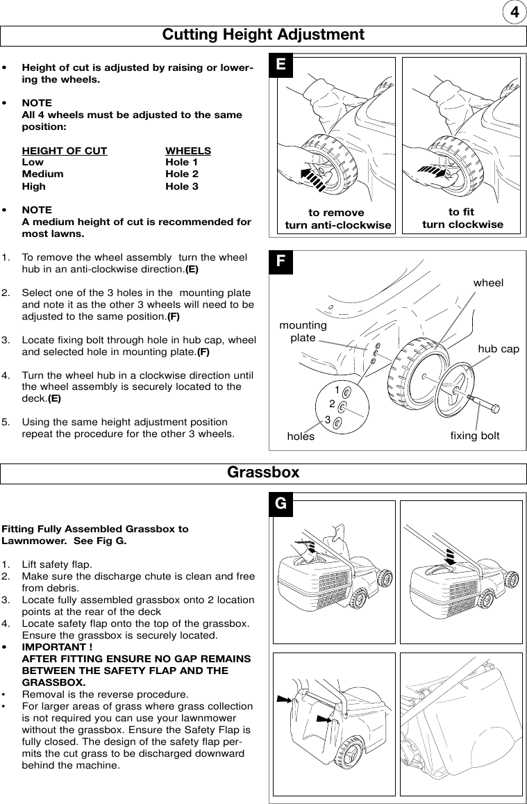 Page 5 of 8 - OM, Flymo, RE320, RE32, R32, 96432020100, 96434022500, 96434022600, 2006-03, Electric Lawn Mower, EN  !! Flymo-16