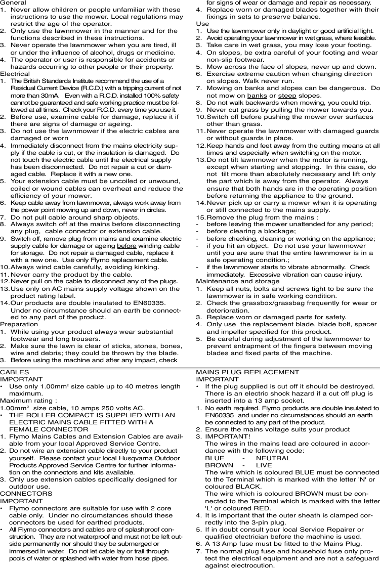 Page 3 of 9 - OM, Flymo, Roller Compact 3400/340/400/4000, 964440401, 964440601, 964340301, 964340401, 2006-07, Lawn Mower  !! Flymo-23