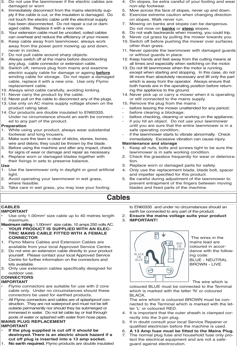 Page 3 of 9 - OM, Flymo, Vision Compact 350 Plus, 963352401, 2006-09, Lawn Mower  !! Flymo-44