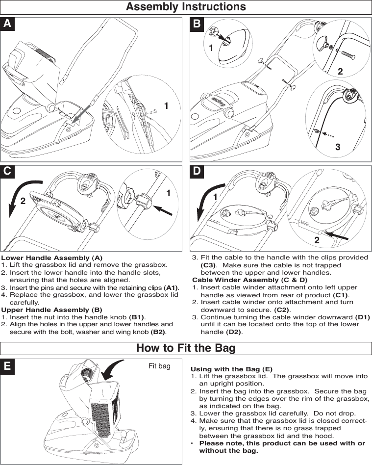 Page 4 of 9 - OM, Flymo, Vision Compact 350 Plus, 963352401, 2006-09, Lawn Mower  !! Flymo-44