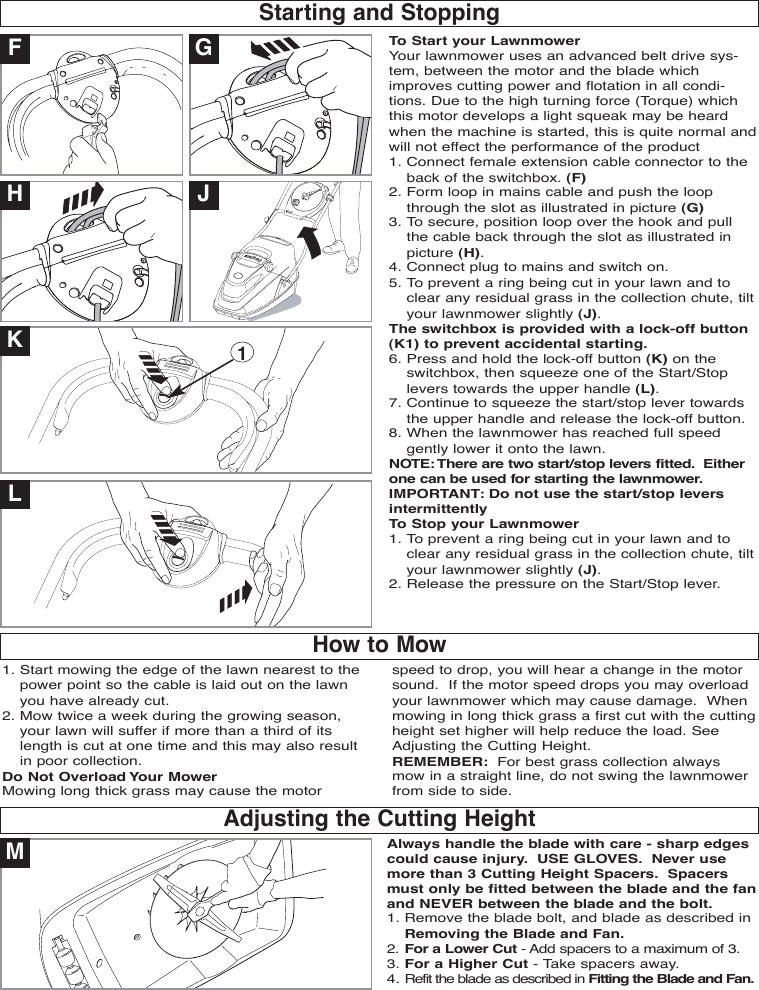Page 5 of 9 - OM, Flymo, Vision Compact 350 Plus, 963352401, 2006-09, Lawn Mower  !! Flymo-44