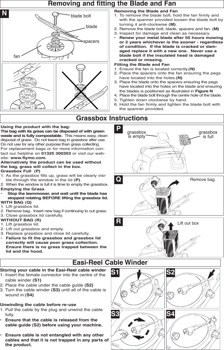 Page 6 of 9 - OM, Flymo, Vision Compact 350 Plus, 963352401, 2006-09, Lawn Mower  !! Flymo-44