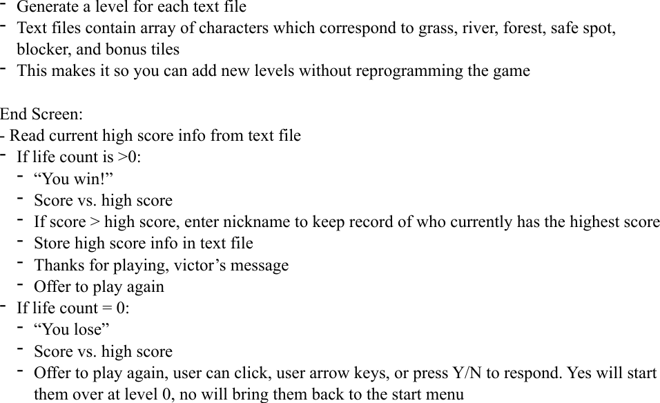 Page 3 of 3 - Frogger Instructions Stephen Kaplan