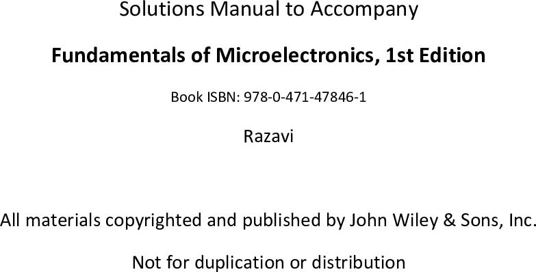 fundamentals of microelectronics_solution