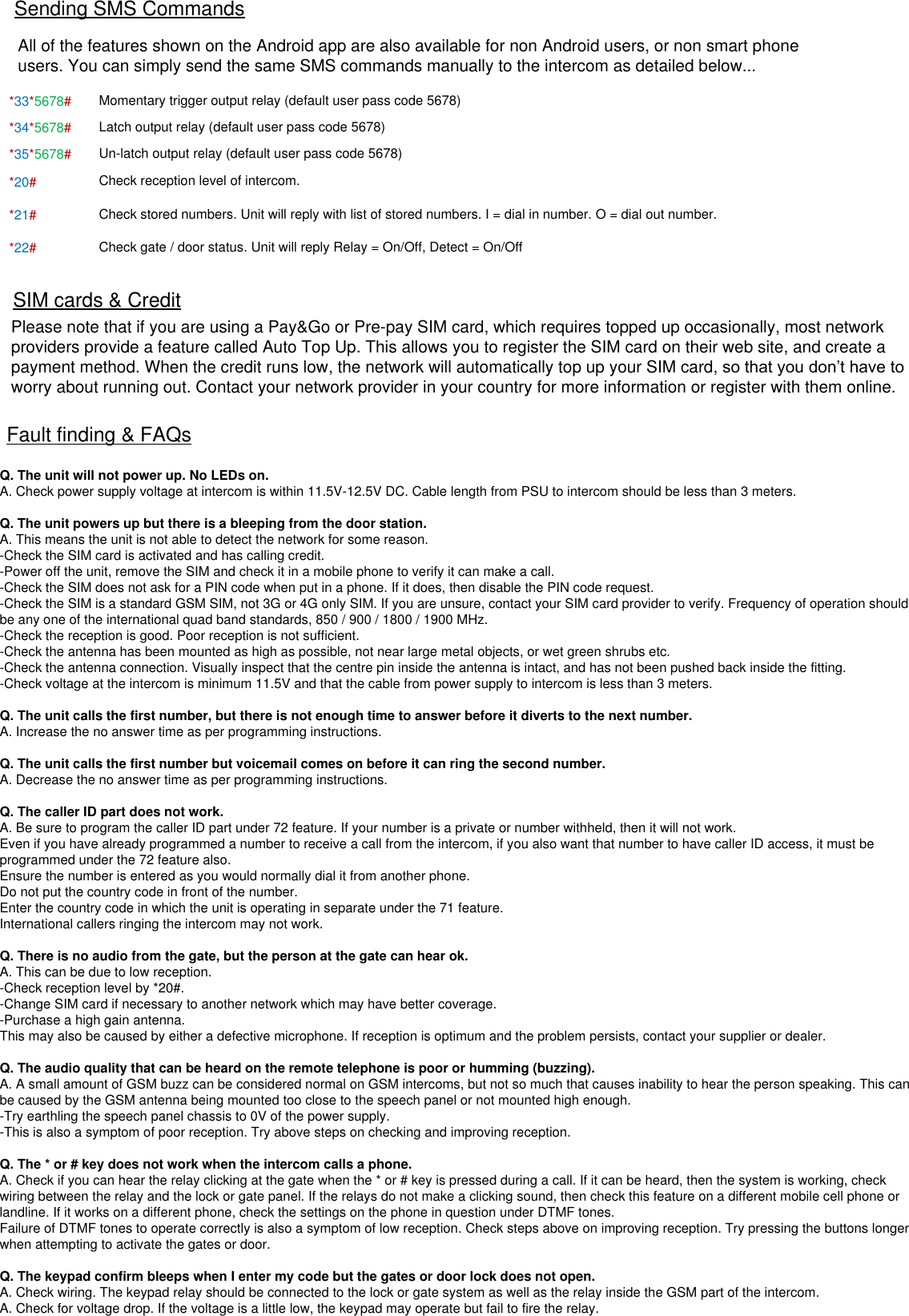 Page 4 of 4 - GSM-3AB HB 1200 Keypad Manual SMS V3.5