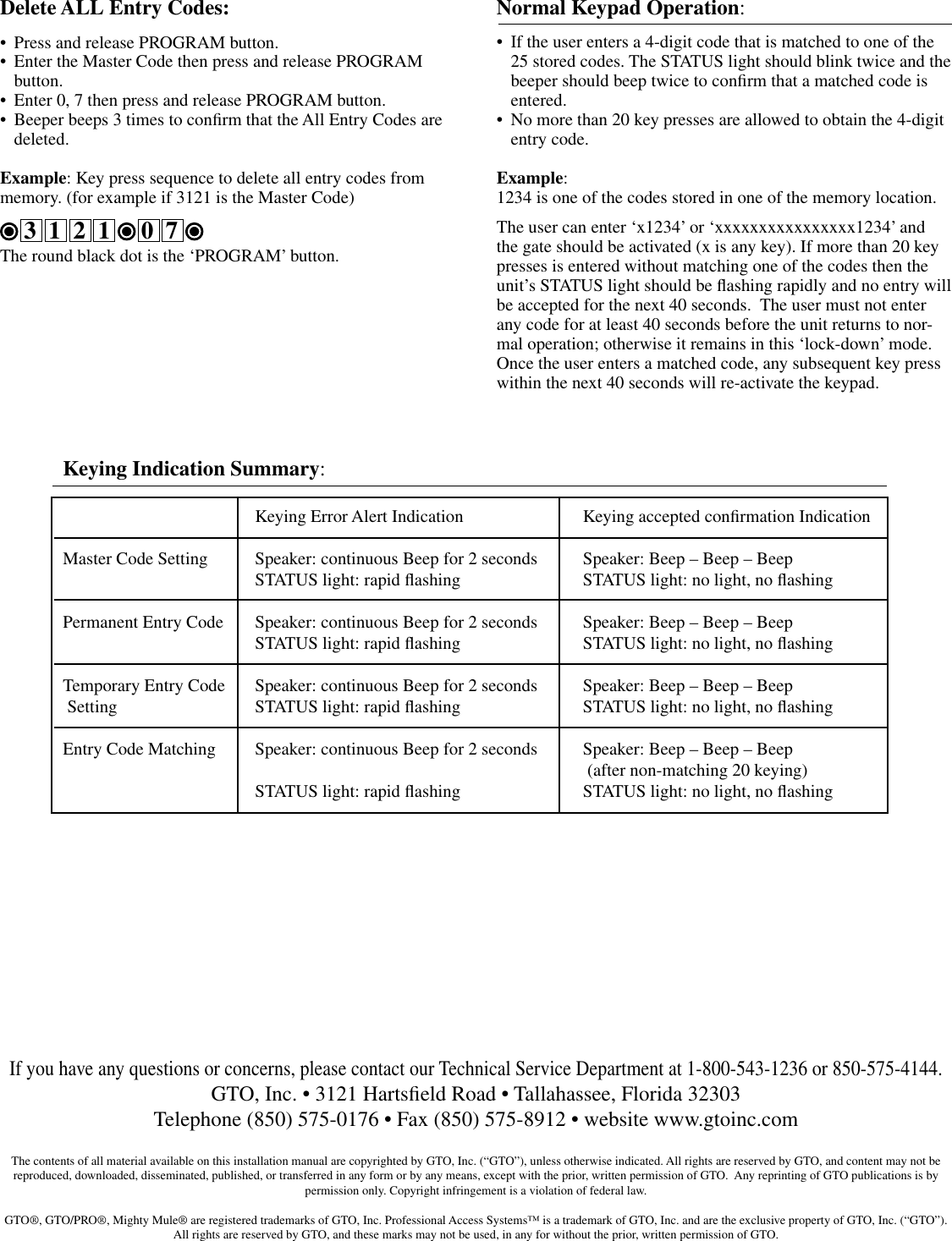 Page 5 of 5 - New Keypad Instrs 6-21-05  !! GTO-Wireless-Wire-Keypad-Gate-Opener-Manual