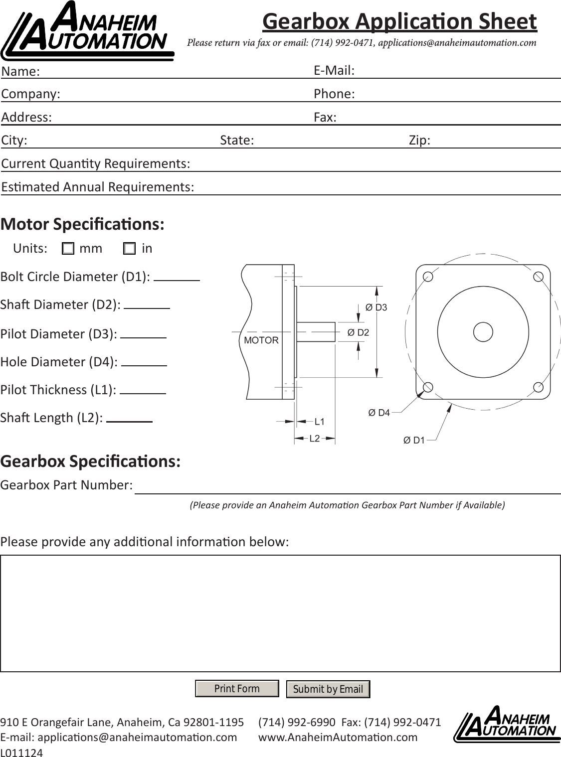 Page 1 of 1 - Gearbox Application Form
