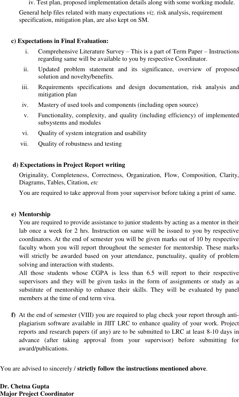 Page 2 of 2 - General Instructions (important)